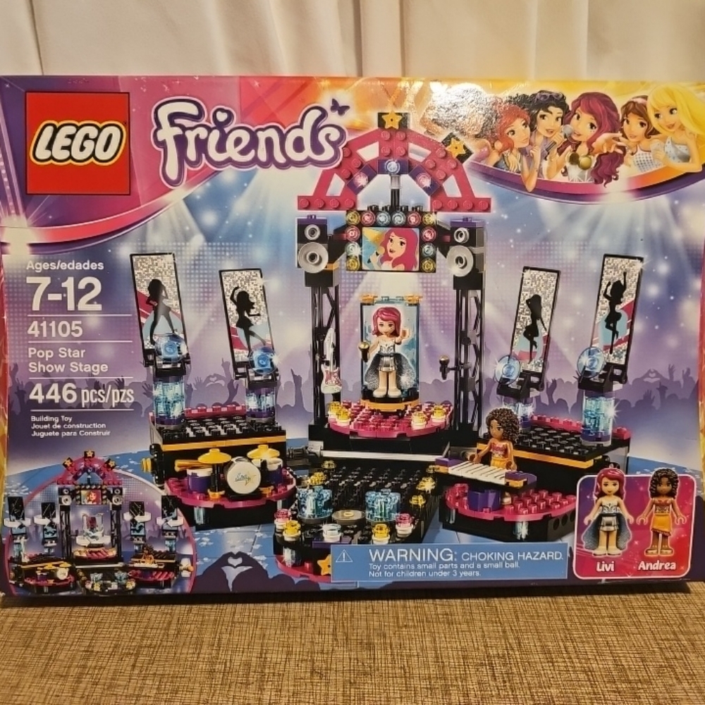 LEGO Friends Pop Star Stage Set - Pink and Purple All Parts Are In Box,